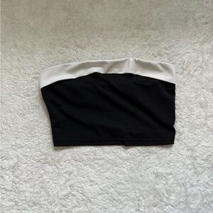 SHEIN Black and White Tube Crop Top